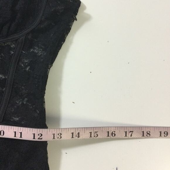 LULU'S M Flirtatious Presence Black Sheer Lace Bustier Midi Dress NEW 0B5 - Picture 8 of 11